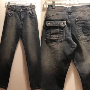 Dior for Girls, Distressed Gray Jeans, Sz 12A NWOT